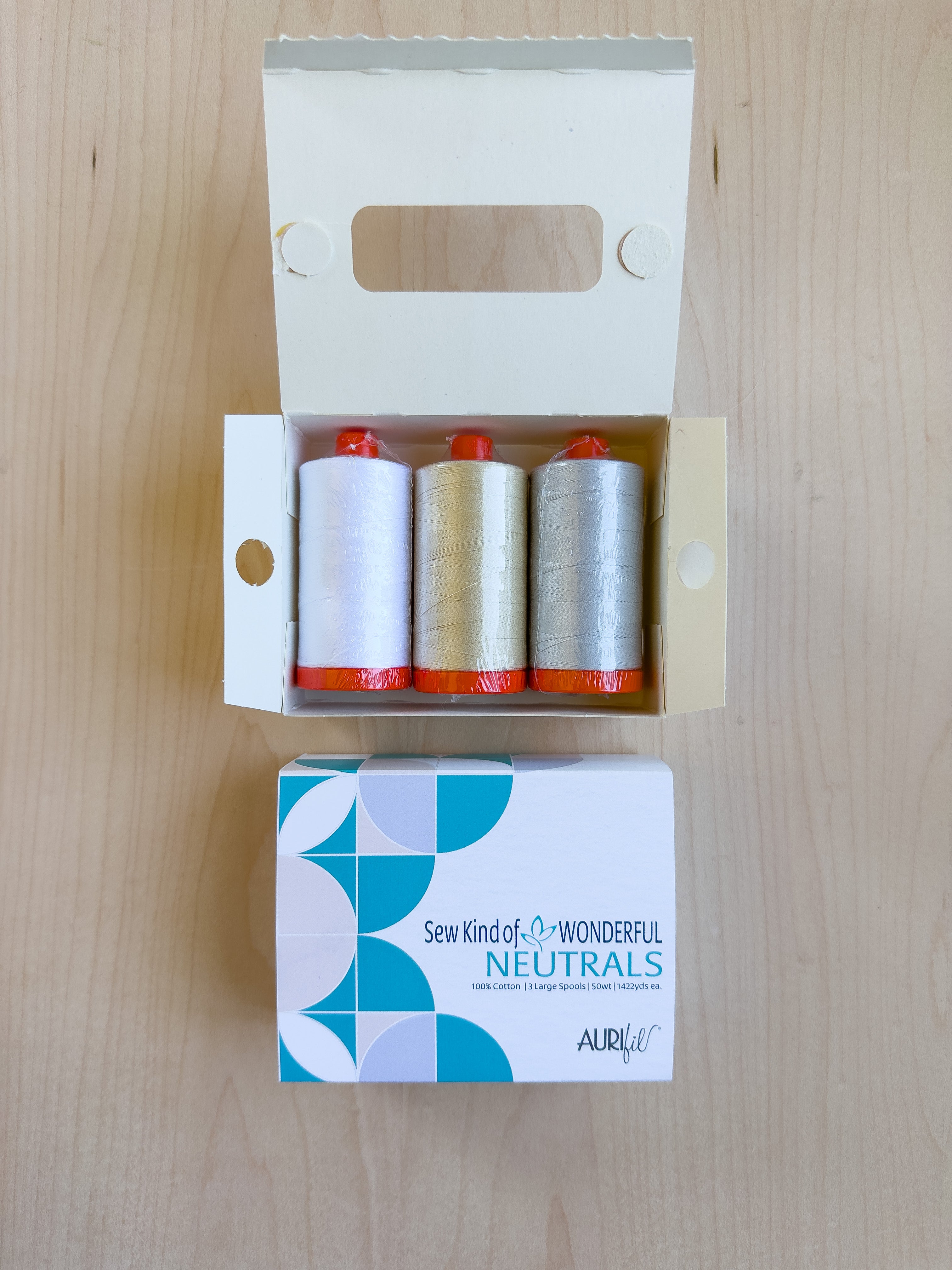 Aurifil Thread Neutral Collection (3 Spool)