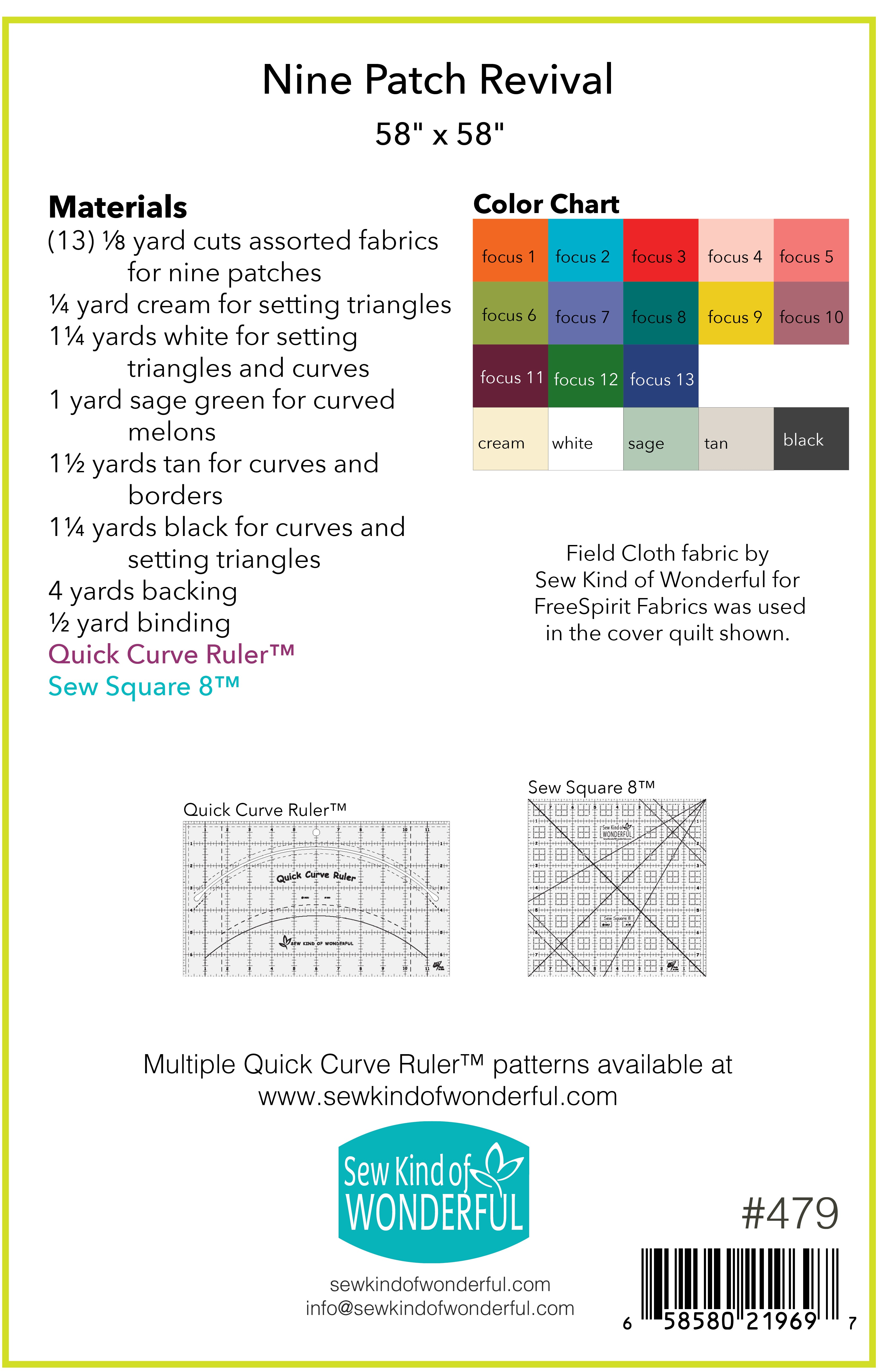 Nine Patch Revival Quilt Pattern (Paper)
