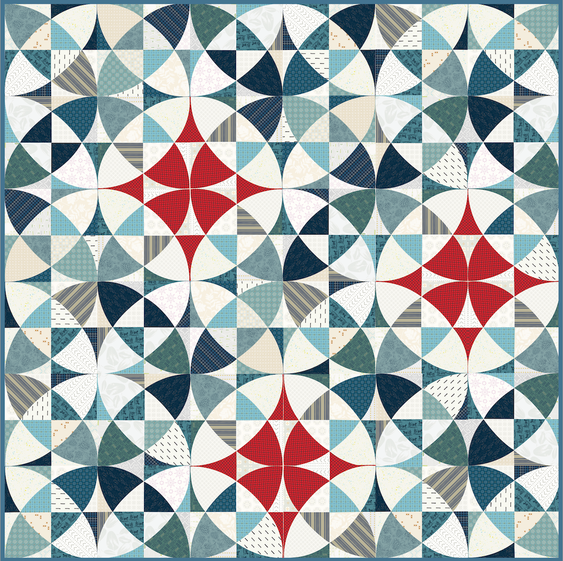 Chic Country Quilt Kit in Primitive Cloth (Ships December 2025)