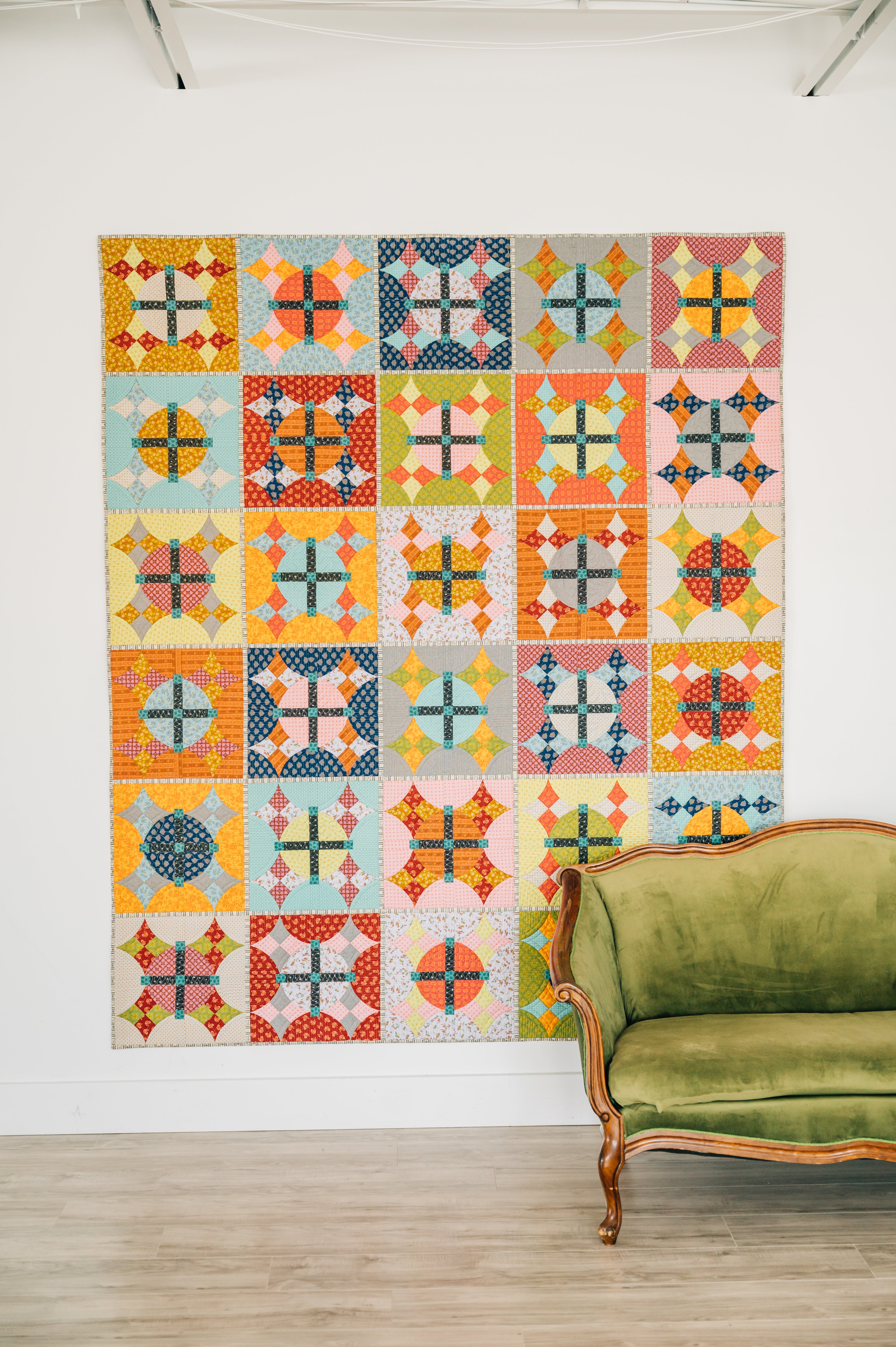 Attic Windows Quilt Kit in Vintage Cloth