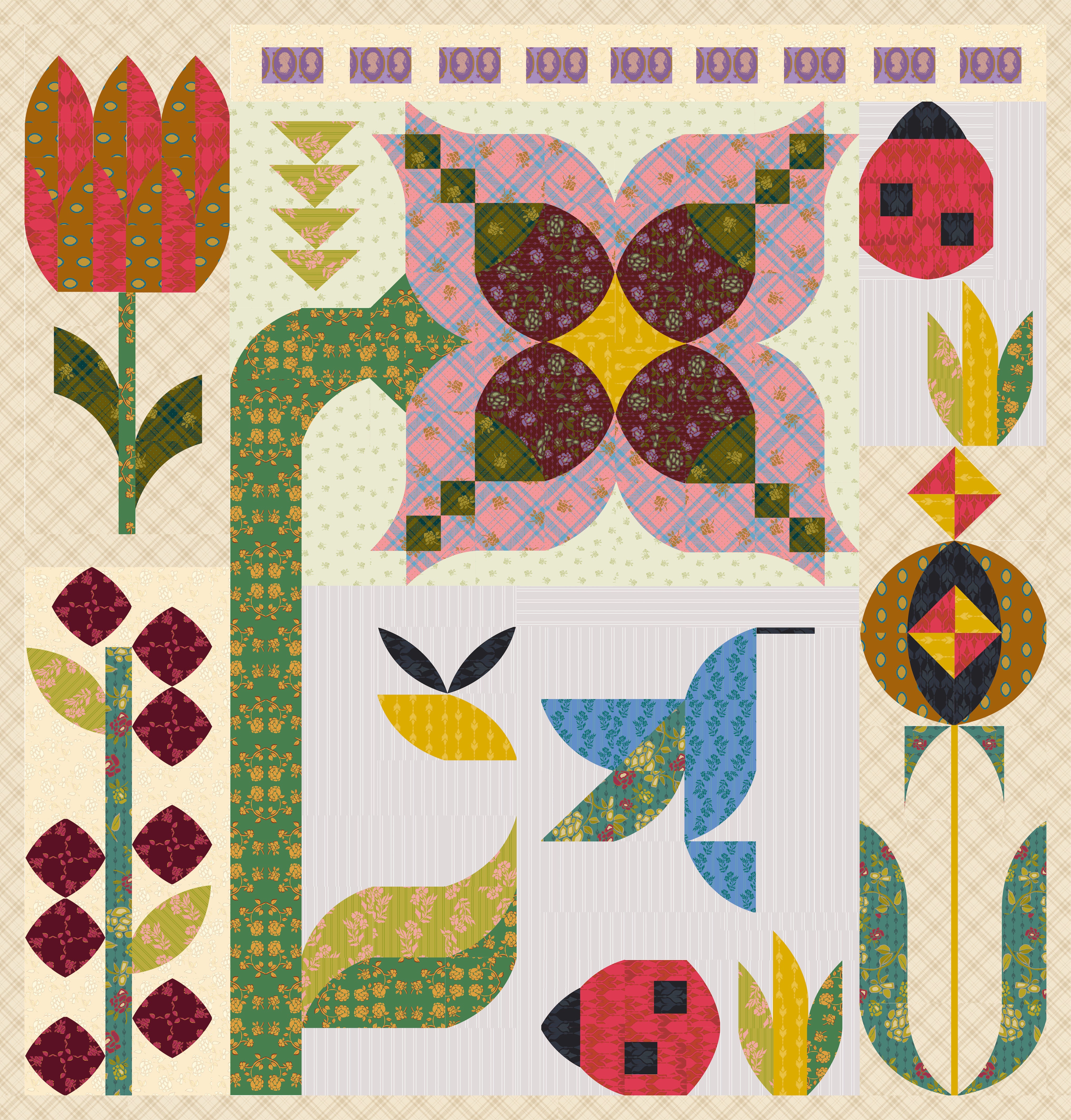Cottage Cloth - Floral Felicity Quilt Kit