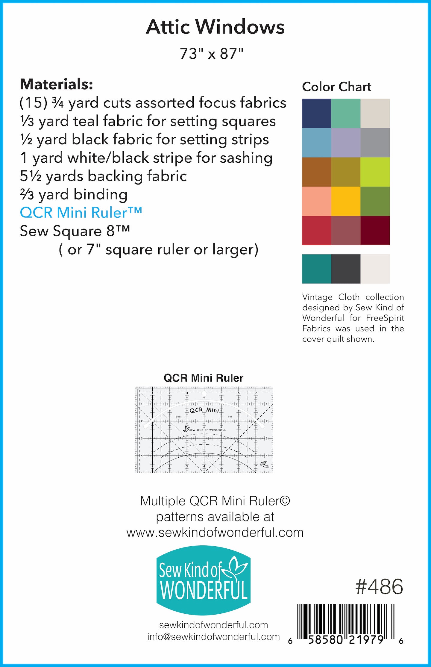 Attic Windows Quilt Pattern (Paper)