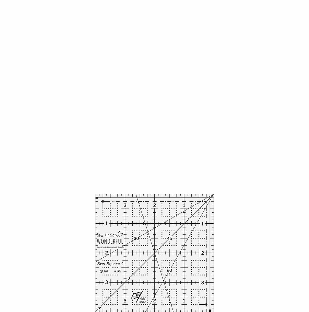 Quilting Ruler Set, 4pcs Patchwork Ruler Clear Plastic Quilting Square Template, Hexagon,triangle, 45 Degree and 60 Degrees Ruler, Suitable for Drawin